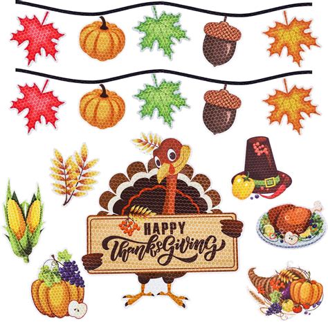 Amazon Whaline Pcs Fall Thanksgiving Reflective Magnets With