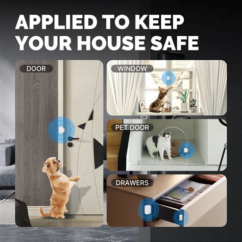 Door and window sensor,Window Door Safety Alarm - Compatible Remote