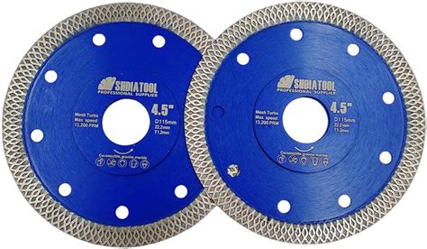 SHDIATOOL 2PCS Diamond Cutting Disc X Mesh Turbo Saw Blade 4 1 2 Inch