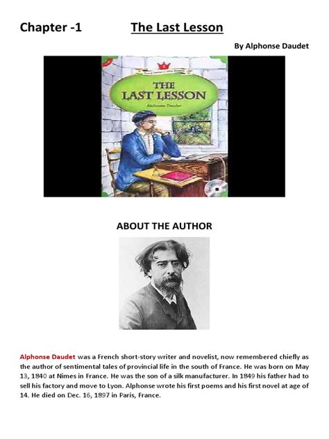 The Last Lesson By Alphonse Daudet Jatinder Kaur Pdf German Empire Otto Von Bismarck