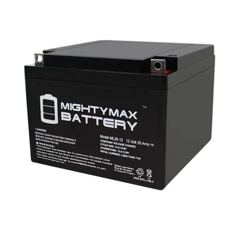 MIGHTY MAX BATTERY ML26 12 12V 26AH Replacement Battery For Power Sonic