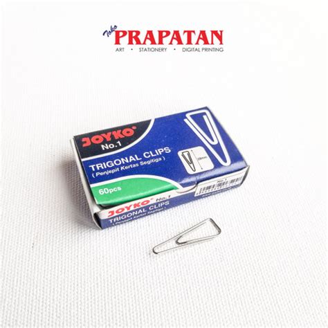 Jual Trigonal Clip Klip Segitiga Penjepit Kertas Segitiga Joyko No