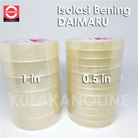 Isolasi Bening Lakban Industri Daimaru Ukuran 05 Inc 1 Inc X 72