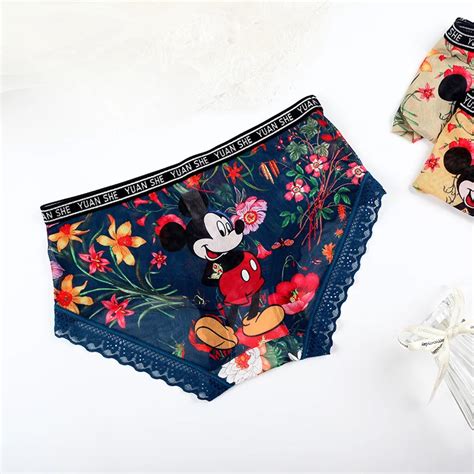 Disney Mickey Mouse Women Underwear Panties Breathable Soft Briefs Bikini Panty EBay