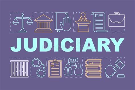 Judiciary Word Concepts Banner Judicial System Criminal Court