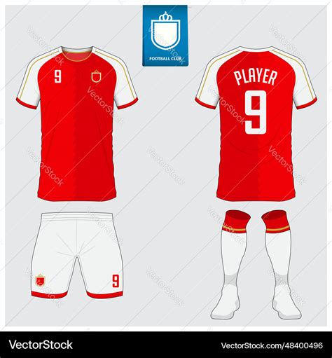 Soccer Jersey Or Football Kit Mockup Template Vector Image