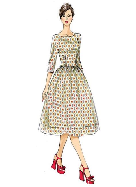 Sewing Pattern Womens Retro Dress Patterns By Gertie Butterick Pattern