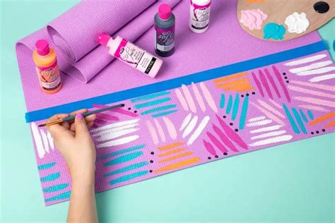 DIY Custom Painted Yoga Mat – Tulip Color Crafts