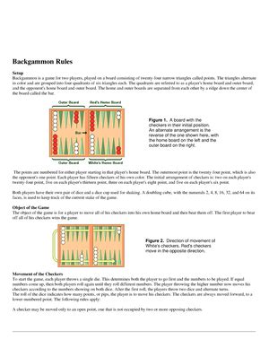 Backgammon Rules Games Backgammon Rules Setup Worksheets Library