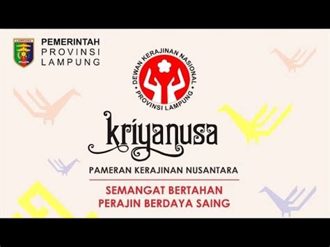 Pameran Kerajinan Nusantara Kriyanusa Tahun Youtube