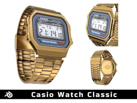 3D model Casio Watch Gold Classic VR / AR / low-poly | CGTrader