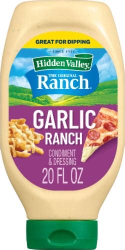 Hidden Valley Garlic Ranch Dipping Sauce 20 Fl Oz Kroger