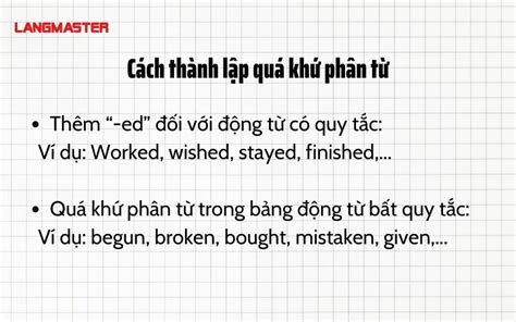 QUÁ KHỨ PHÂN TỪ ĐỊNH NGHĨA CÁCH DÙNG BÀI TẬP CÓ ĐÁP ÁN