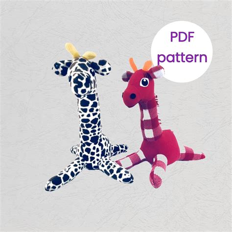 Stuffed Giraffe Sewing Pattern