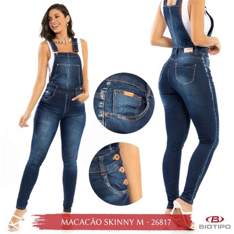 Macac O Feminino Biotipo Jeans Levanta Bumbum Cal A Skinny Em Promo O