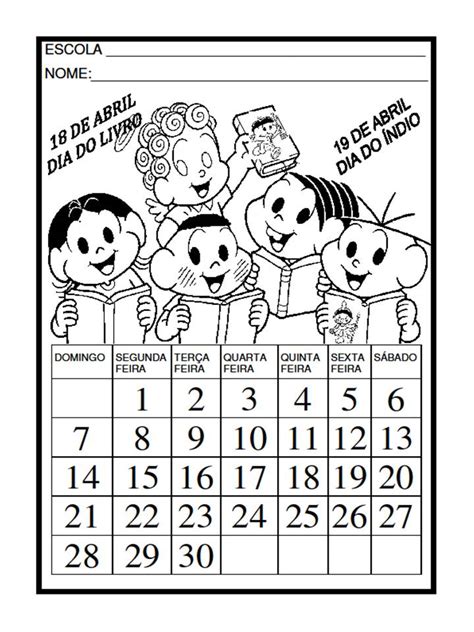 Alfabetizar AMOR Calendário do mês de Abril