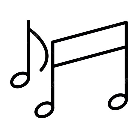 Icono De L Nea De Notas Musicales Vector Png Icono De Notas Musicales