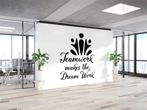 Teamwork Wall Decaloffice Wall Artteamwork Quote Wall Etsy