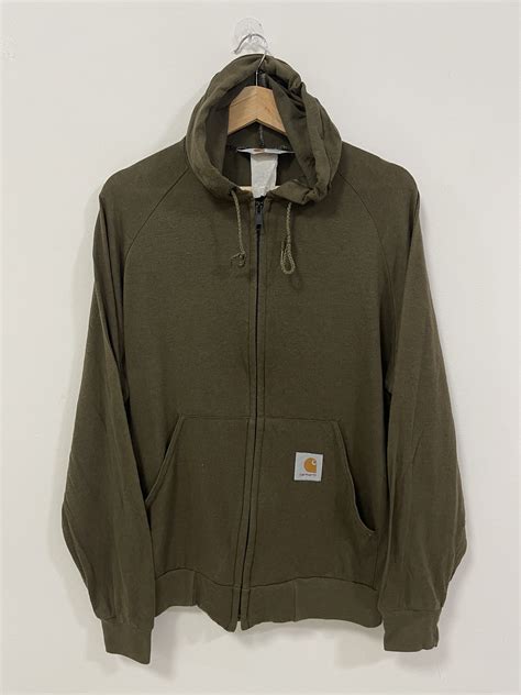 Vintage Distressed Carhartt Zip Up Hoodie Sweatshirt Grailed