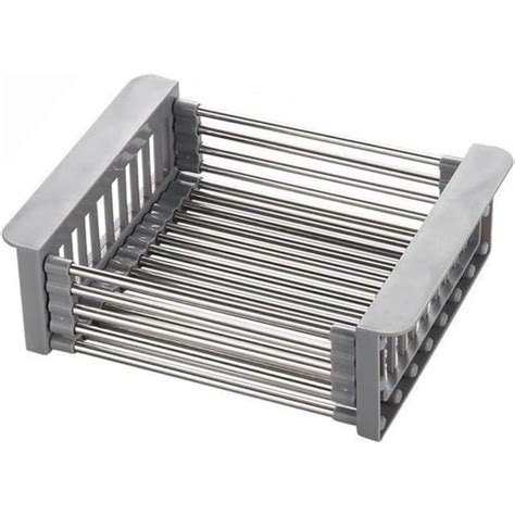 Drain Basket Kitchen Sink Drying Rack Stainless Steel Dishes Drainer