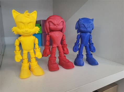 3d Printing Flexi Sonic The Hedgehog Print In Place No Supports • Made With Prusa Mk3s・cults