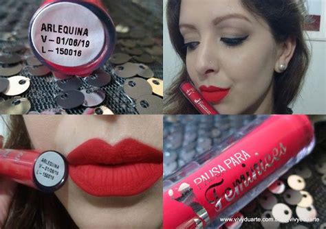 Vivy Duarte O Batom Arlequina Do Pausa Para Feminices Lipstick Beauty