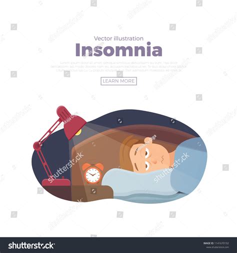 Sleepless Man Face Cartoon Character Suffers Stock Vector Royalty Free