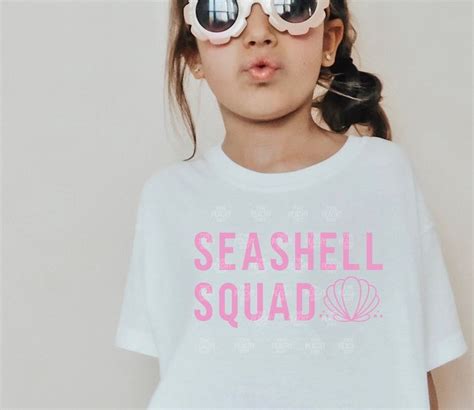 Seashell Squad Svg Png Summer Svg Png Seashell Svg Png Svg File Svg