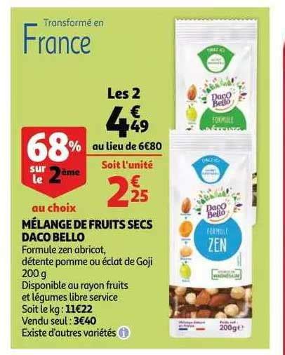 Promo M Lange De Fruits Secs Daco Bello Chez Auchan Icatalogue Fr