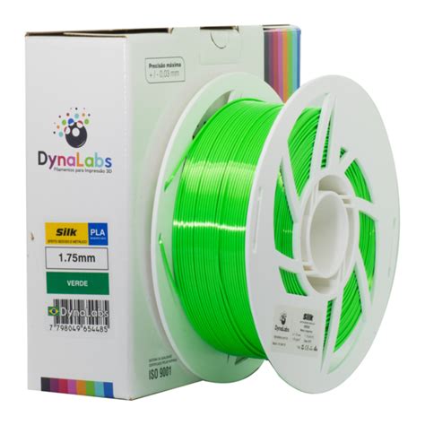 Filamento Pla Silk Verde Dynalabs Mm Kg