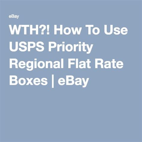 Wth How To Use Usps Priority Regional Flat Rate Boxes Boxes For Sale Priorities Flat Rate