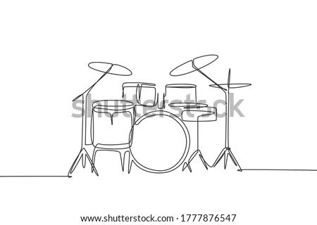 BASS DRUM LINE DRAWING Stock Vector Images Avopix