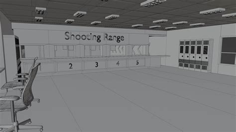 Shooting Range Interiors 3d Model By Militarymodels99