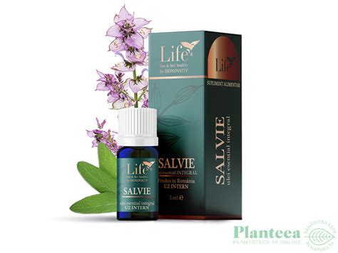 Ulei Esential Integral Salvie Salvia Officinalis 5ml Life Pret 24