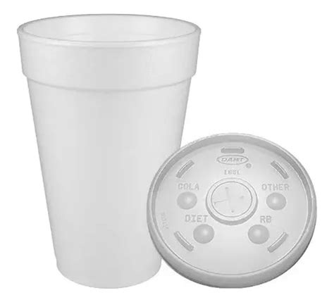 Vaso Termico Descartable 300 Cc Telgopor Con Tapa X 25 Un