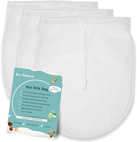 Nut Milk Bag Reusable 3 Pack 12 X 10 Cheesecloth Bags For Straining Almondsoy