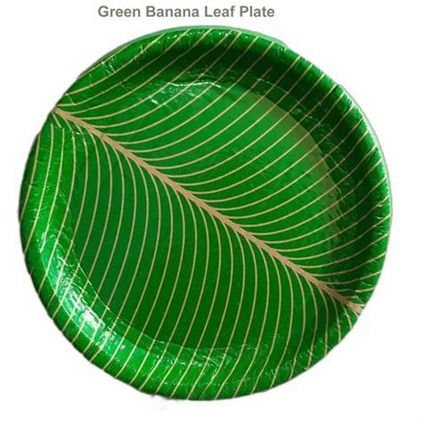 8inch Green Paper Banana Leaf Plate At 1 8 Piece Banana Leaf Plate