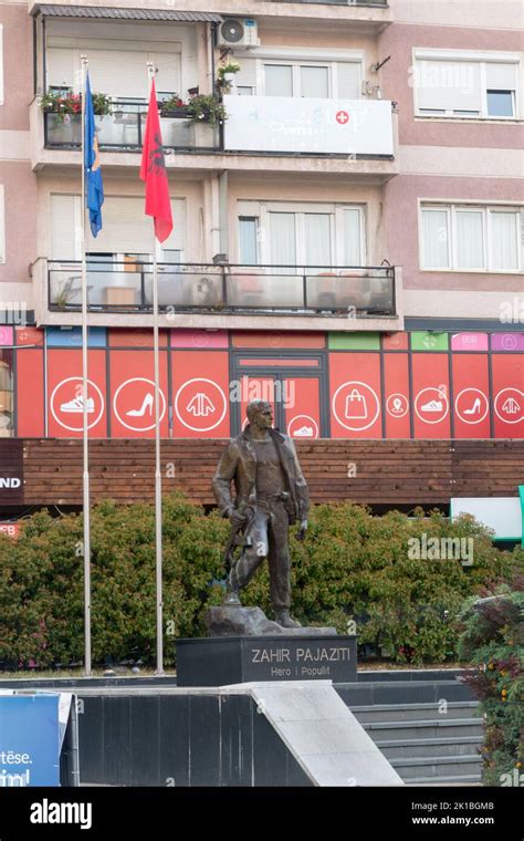 Pristina Kosovo June 5 2022 Statue Of Zahir Pajaziti In Prishtina