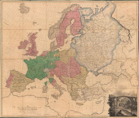 Map Of Europe Drawn From All The Best Surveys And Rectified By