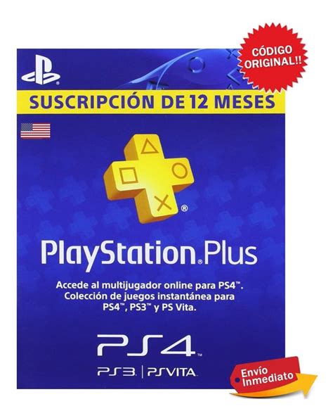 Tarjeta Playstation Plus Psn 1 Año 12 Meses Envío Inmediato 2 190