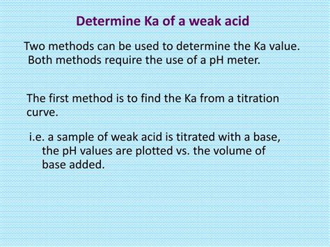 Ppt Determine Ka Of A Weak Acid Powerpoint Presentation Free