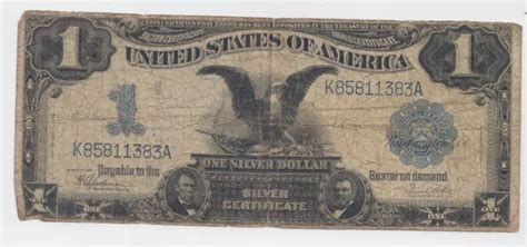 Alte Banknote Dollar Schein Silver Certificate Black Eagle Usa