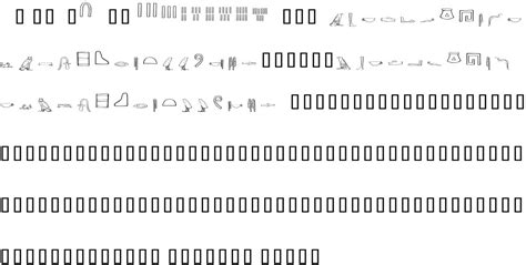 Ancient Egyptian Hieroglyphs free Font in ttf format for free download ...