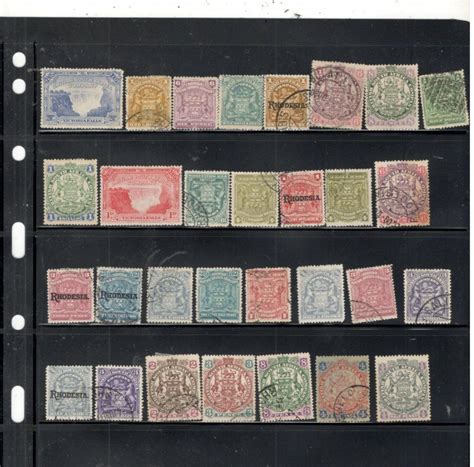 British South Africa Company Collection On Stock Sheet Mint Used