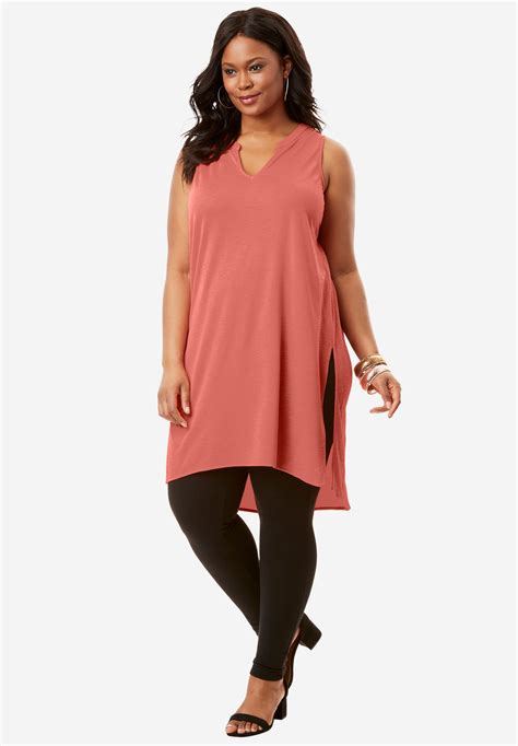 Side Slit Ultra Tunic Plus Size Tunics Full Beauty