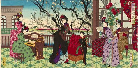 Pin By Pinner On Meiji Ukiyo E Women In Victorian Western Garb