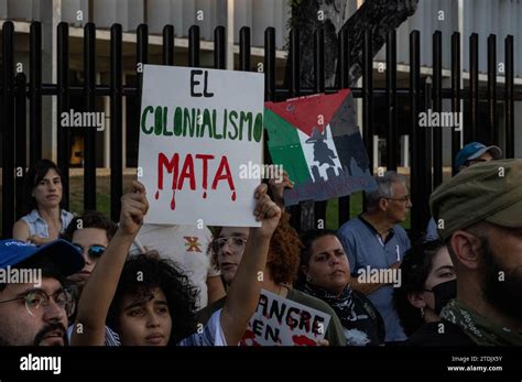 San Juan Estados Unidos 18 De Diciembre De 2023 Un Activista