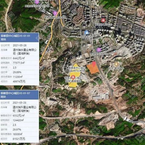 （最新成交）桃园置业以底价38亿竞得温州泰顺县中心城区2号地块，楼面价5294元㎡服务投资信息