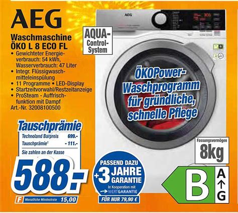 Aeg Waschmaschine Ko L Eco Fl Angebot Bei Expert Techno Land