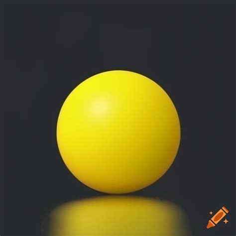 Yellow Ball On Black Background On Craiyon